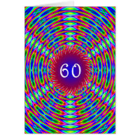 60e anniversaire Abstrait Trippy Swirls