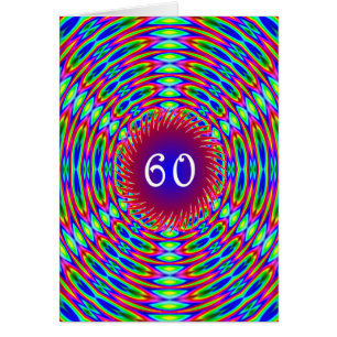 60e anniversaire Abstrait Trippy Swirls