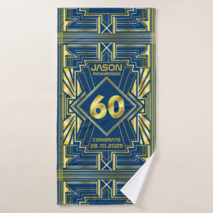 60e anniversaire Art Déco Gold Blue Great Gatsby
