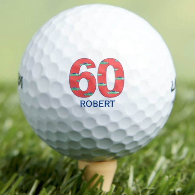 60e anniversaire balles de golf 60 ans voitures in (Créateur téléchargé)