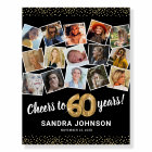 60e anniversaire Black Gold Photo Party Foam Board