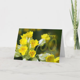 60e anniversaire carte avec jolie fleur, carte flo