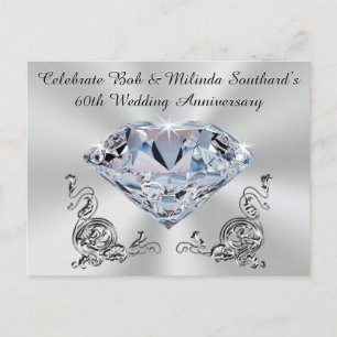 60e Anniversaire Carte postale Commande spéciale