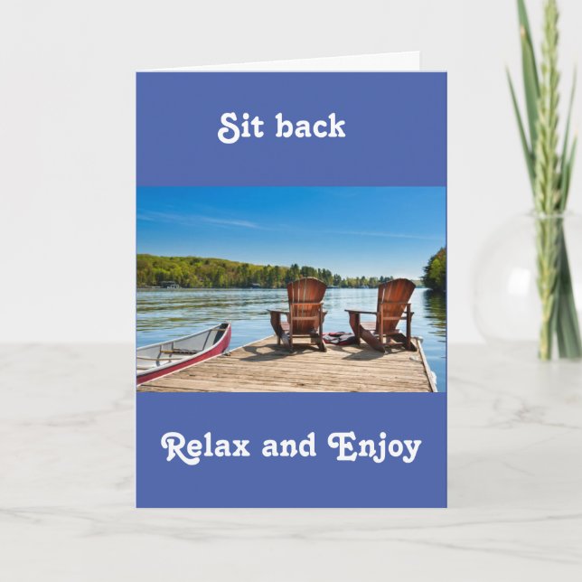 **60e ANNIVERSAIRE** Carte STYLE LAC (Devant)