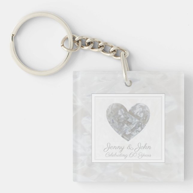 60e anniversaire de mariage diamant coeur personna (Devant)