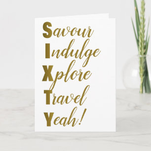 60e Anniversaire Gold Soixante Carte Acrostique