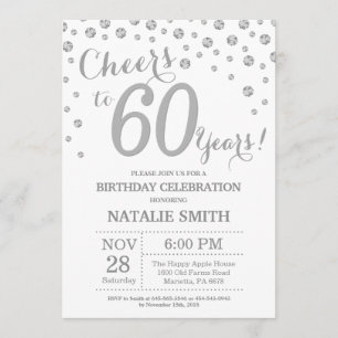 60e anniversaire Invitation au diamant de la Parti