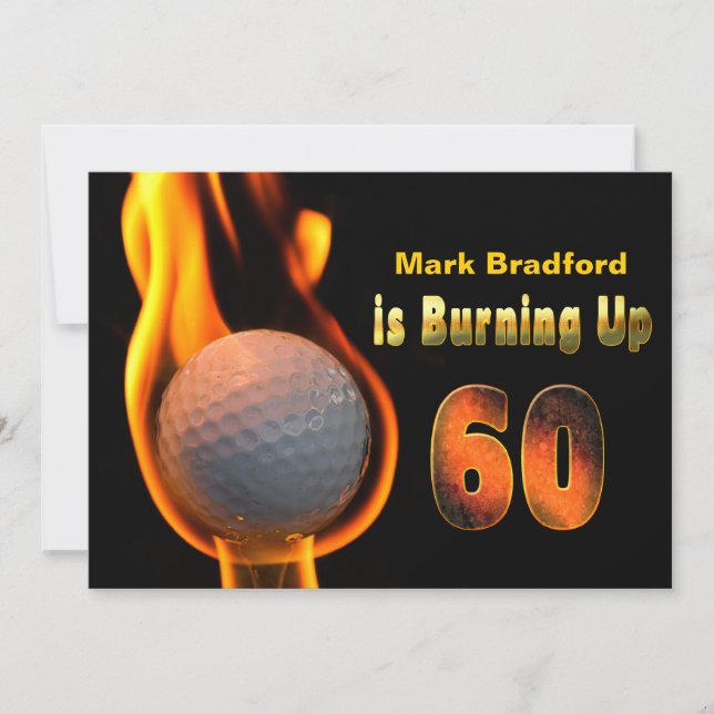 60E ANNIVERSAIRE INVITATION - BALLE DE GOLF (Devant)