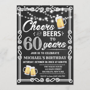 60e anniversaire Invitation  Chefs et bières
