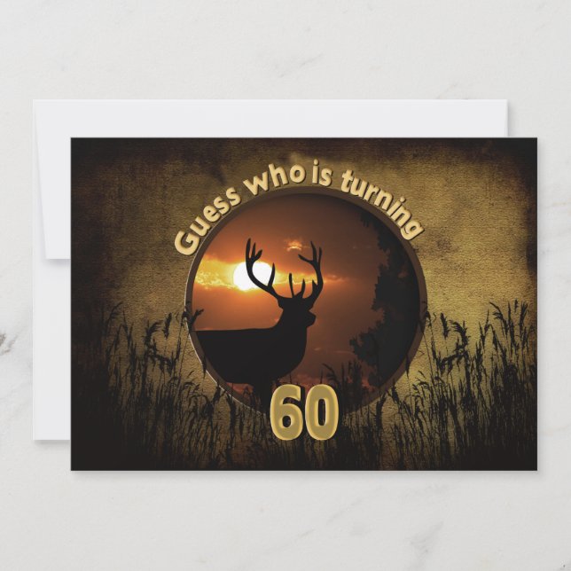 60E ANNIVERSAIRE INVITATION - coucher du soleil, c (Devant)