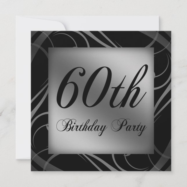 60e anniversaire Invitation de fête (Devant)
