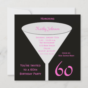 60e anniversaire Invitation fête 60e toast