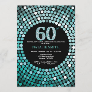 60e anniversaire Invitation Parties scintillant no