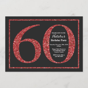 60e anniversaire Invitation Parties scintillant ro