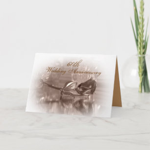 60e anniversaire invitation rose d'or