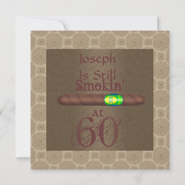 60e anniversaire Invitations de cigare (Devant)