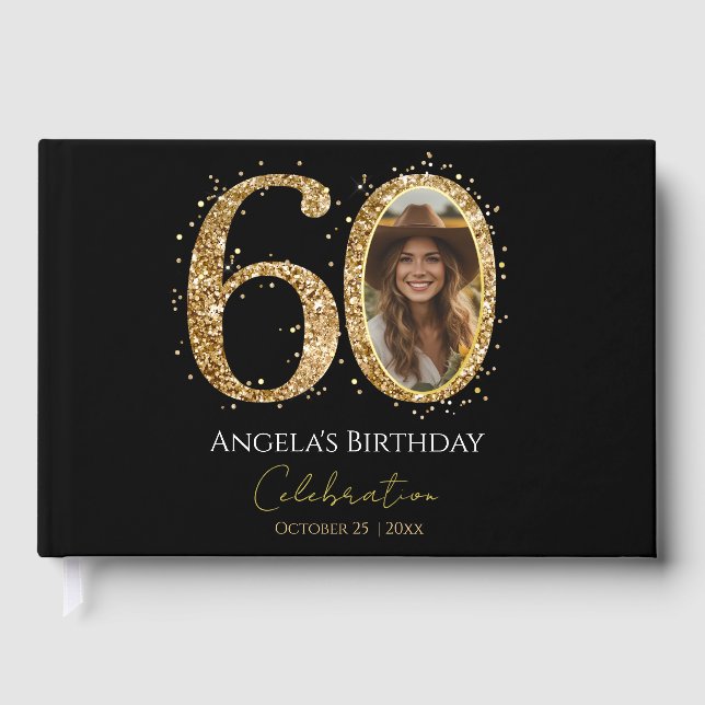 60e anniversaire livre d'or Foil Guestbook (Recto)