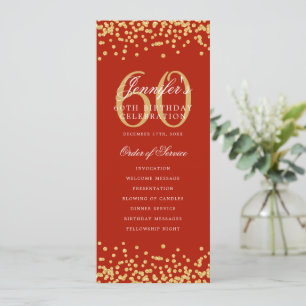60e Anniversaire Menu du programme Merci U Gold Re