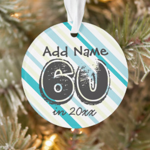 60e anniversaire Personnaliser le nom et la date d