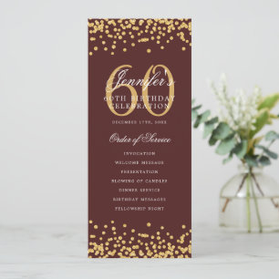 60e Anniversaire Programme Gold Bourgogne Confetti