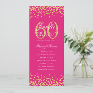 60e Anniversaire Programme Merci Or rose chaud
