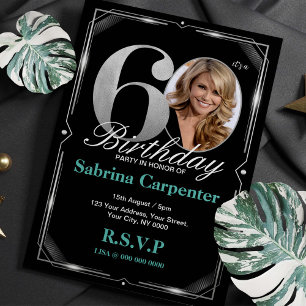 60e anniversaire Silver and Black Invitation