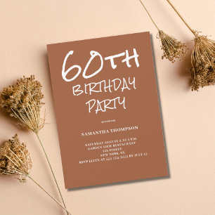 60e anniversaire Terracotta Party Invitation