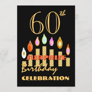 60e Invitation des bougies d'or du SurPRISE Birthd