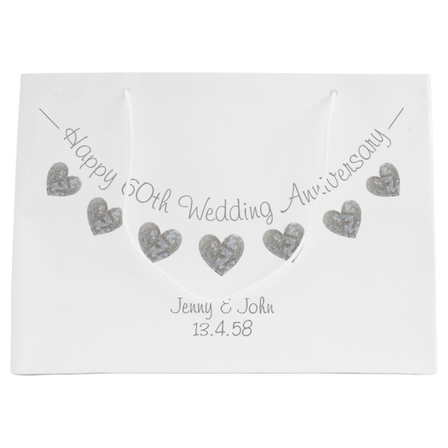 60e Sac cadeau anniversaire Mariage Diamond (Devant)