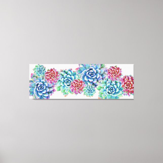 60in x 20in extra large succulent canvas print (Front)