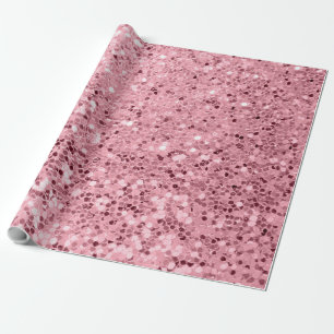 60lb Wrapping Paper Roll Rose Gold Glitter