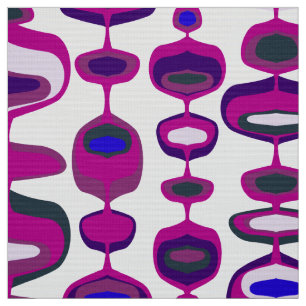 60s 70s mod retro fabric pattern
