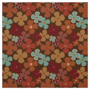 60s 70s retro mod flower pattern fabric