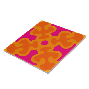 60s 70s retro pattern ceramic tile