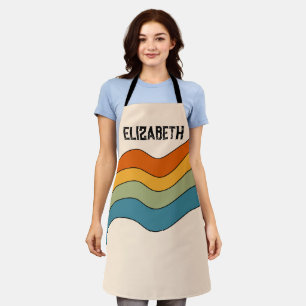 60s 70s Retro stripes Apron