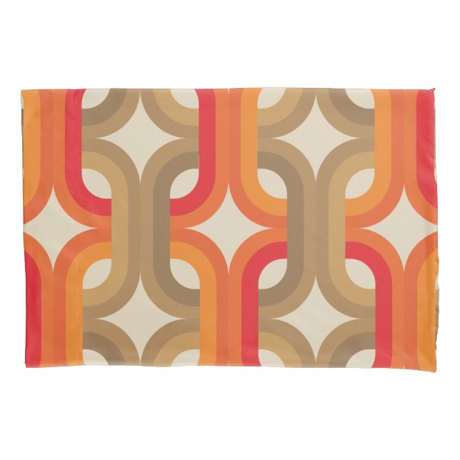 60s 70s retro style sleek pillow cases (Front)