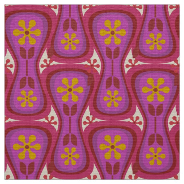 60s 70s yoni styled retro fabric (Swatch)