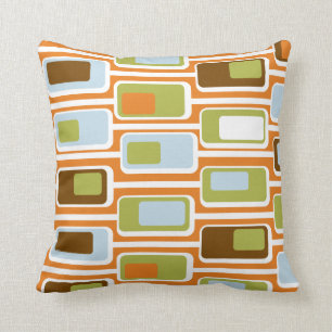 60s Boxes Throw Pillow
