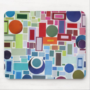 60's Disco Retro Mosaic Collage Abstract Mouse Pad