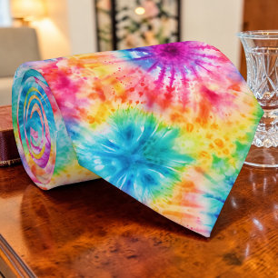 60s Hippie Tie Dye Retro Necktie