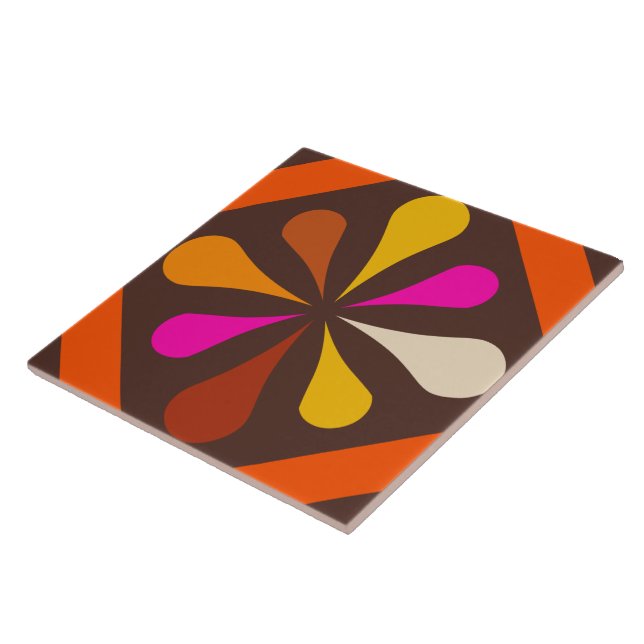 60s les années 70 rétro motif céramique carreaux (Côté)