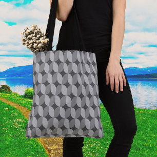 60s Mono Patterned Large Shoulder Bag