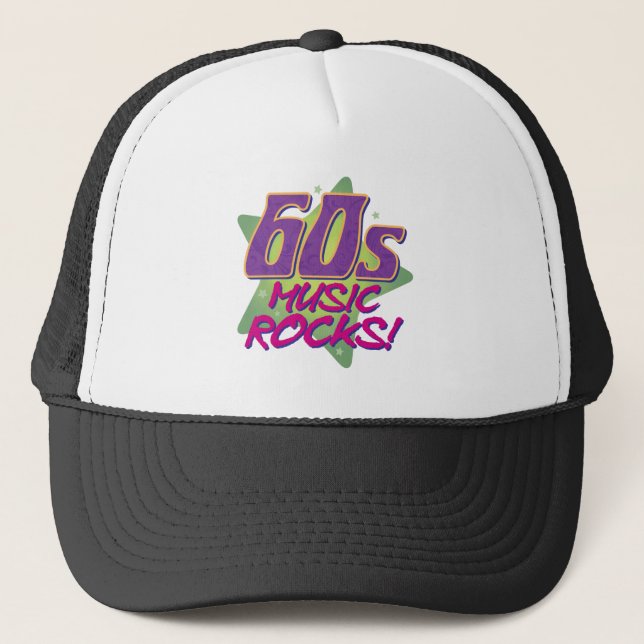 60s Music Rocks! Trucker Hat (Front)