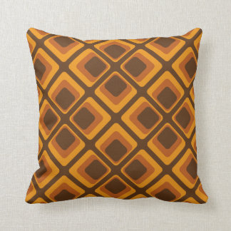 60's orange squares throw pillow