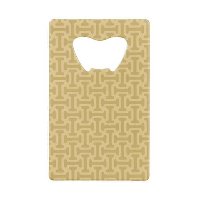 60s Paper Pattern Credit Card Bottle Opener (Front)