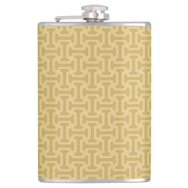 60s Paper Pattern Hip Flask (Front)