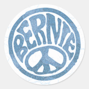 60s Peace Bernie Classic Round Sticker