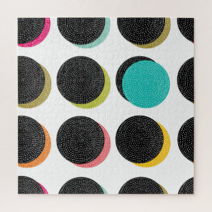 60s Polka Dots: Decorative Vintage Cheer. Jigsaw Puzzle