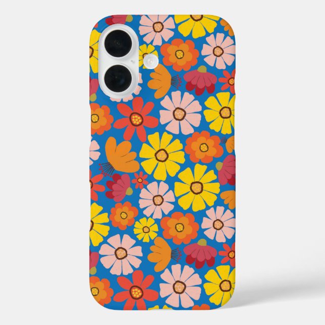 60s Retro Blue Summer Case-Mate iPhone Case (Back)