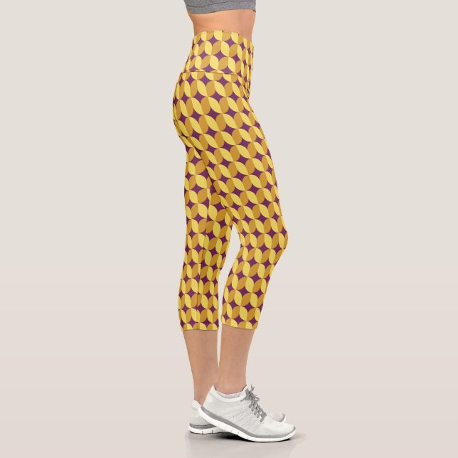 60s Retro Patterned Capri Leggings (Right)